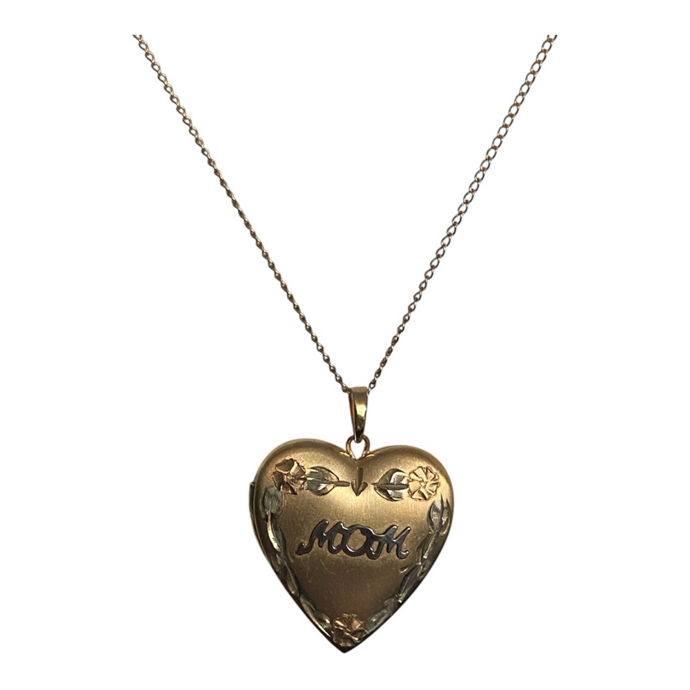 Vintage 14k Heart Pendant Necklace - Picture 2 of 4